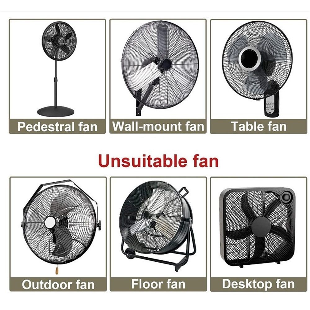 Industrial Fan Cover, 210D Oxford Heavy Duty Outdoor Fan Cover, Waterproof & Dustproof Cover Fits Up to 24" High-Velocity Movement Drum Fan All-weather Protection