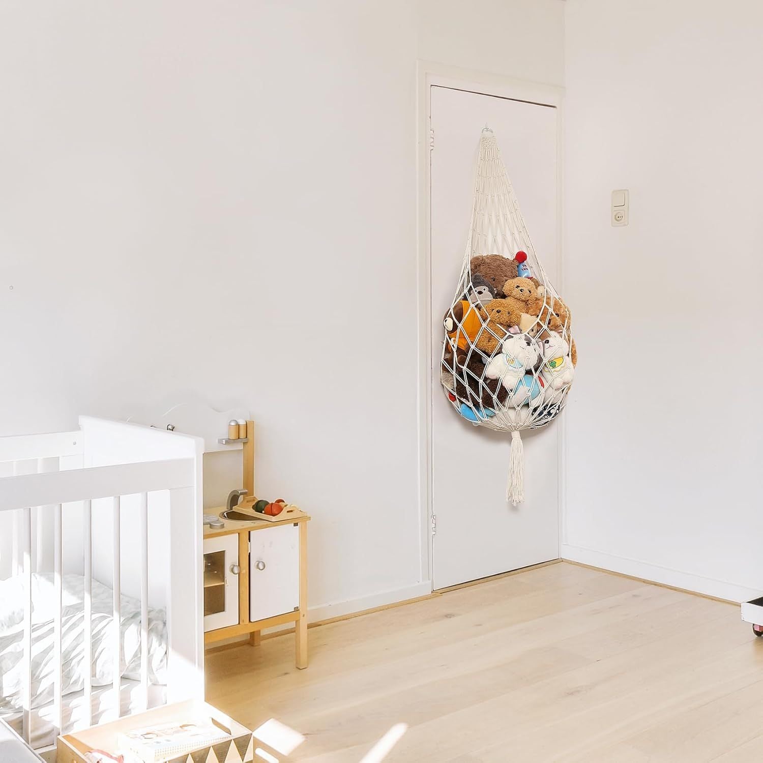 Novel Stuffed Animal Hammock Corner Hanging Net for Stuff Aniaml Storage Toy Display Plush Toy Holder-Perfect for The Tiny Space Walls（only bag）