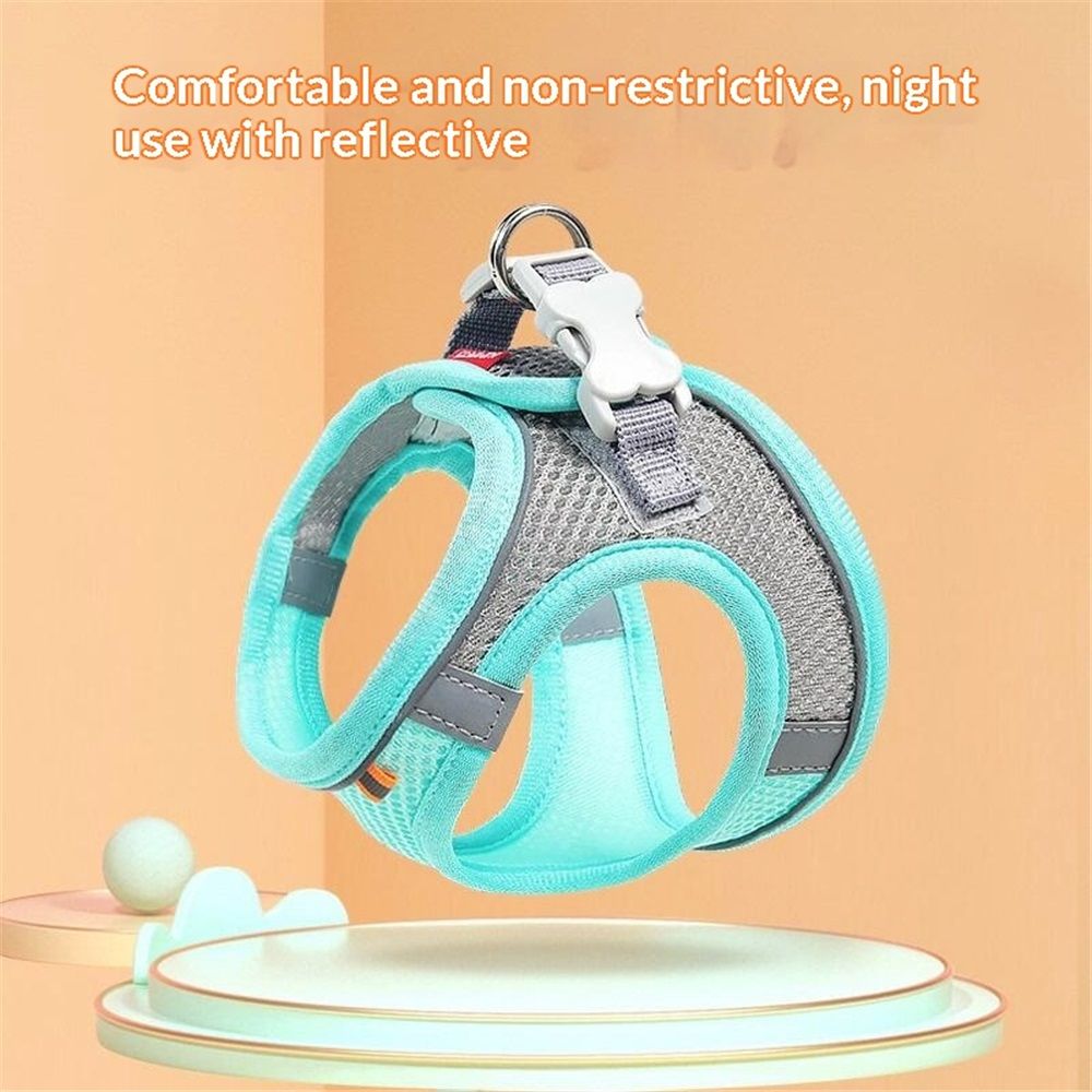 Step in Vest Harness for Small and Medium Dogs, No Pull Small Dog Harness , Comfortable Air Mesh Dog Vest Harness with Reflective Strip (S)