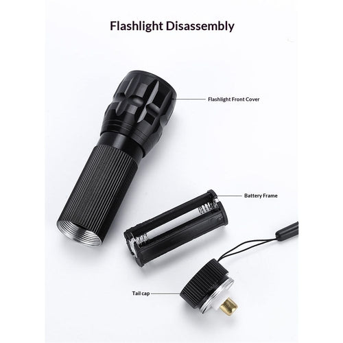 2 Packs Bike Light Set Super Bright Focus Adjustable Front Headlight and Rear LED Mountain Bicycle Light, Mount Included（Battery not included）