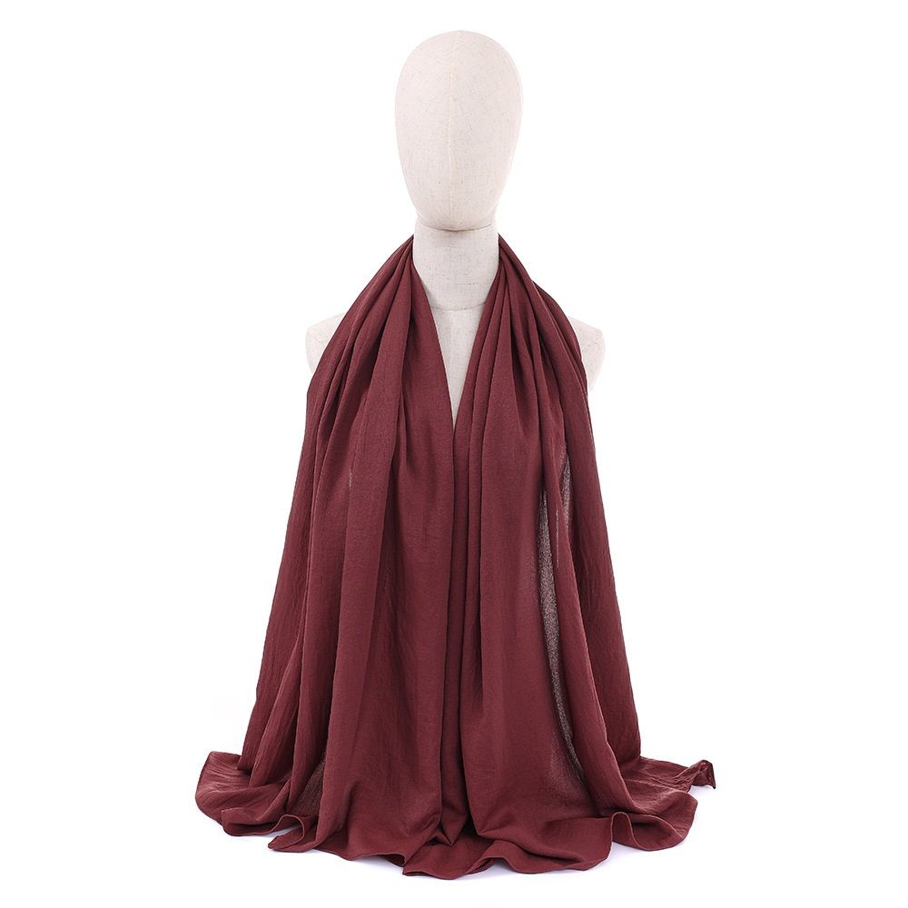 Women Scarfs Large Long Beach Gauze Shawl Wrap,for Daily Outfits Stylish Occasions,Scarf Category Ornament 100cm-190cm(dark red)