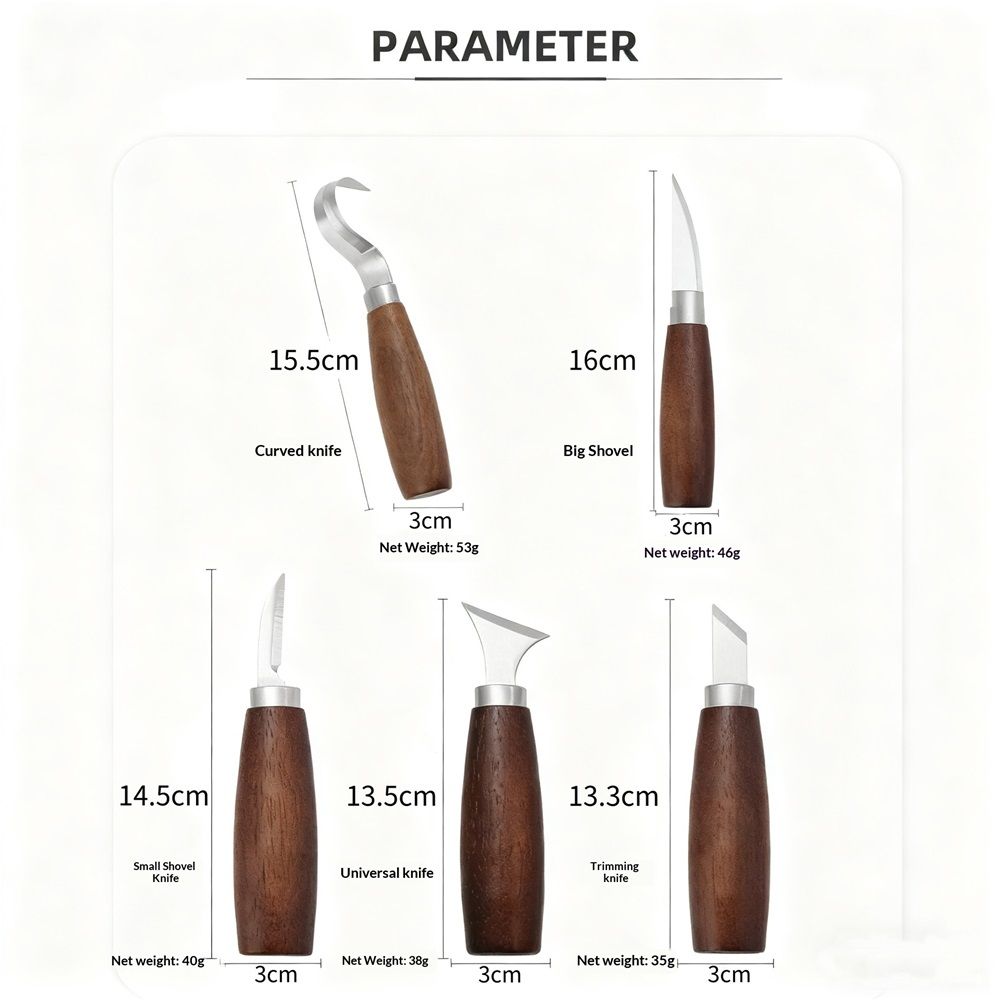 Wood Carving Kit Kit Wood Carving Tools Set for DIY Crafts for Wood DIY Beginners,Carving Kit for Beginners (Brown)