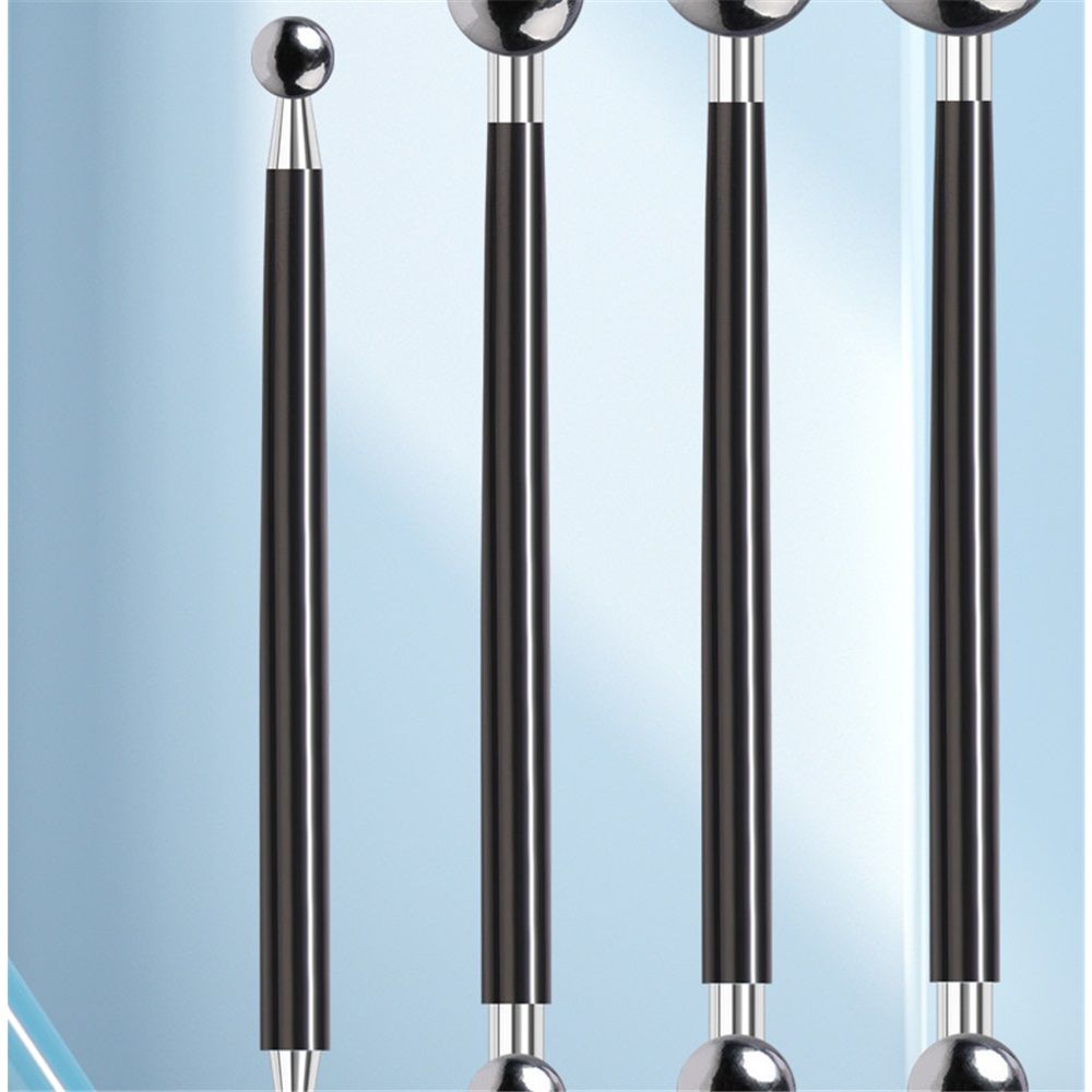 2 set DIY Cake tools, 4Pcs Ball Baking Fondant Cake Tools Stainless Steel Head Pen for Sugar Flower（black）