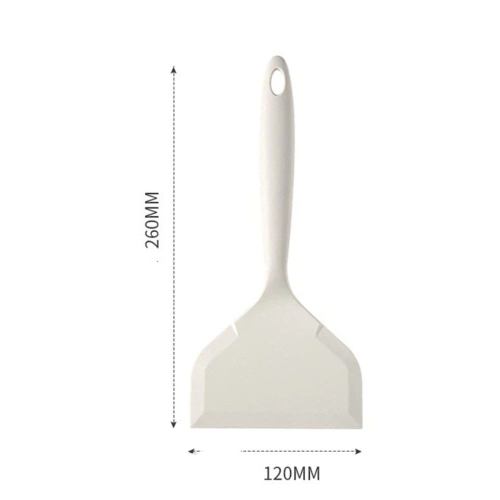 2 pack Spatula，Nonstick Pancake Shovel，Silicone Omelette Spatulas for Egg, Cookie, Omelette, Fish, Burgers (White)