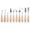 Paint Knife Set - 10pcs Stainless Steel Spatula Palette Knife Painting Tools Knives Wood Handle with Different Shapes and Sizes for Oil Painting, Acrylic Mixing