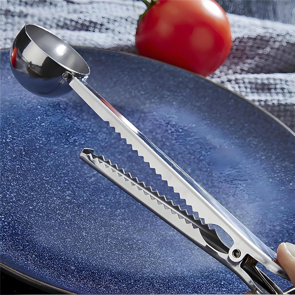 4 Pack of Coffee Scoops, stainless steel measuring scoop, with coffee bag clip, suitable for ground coffee, espresso beans, milk powder, protein powder
