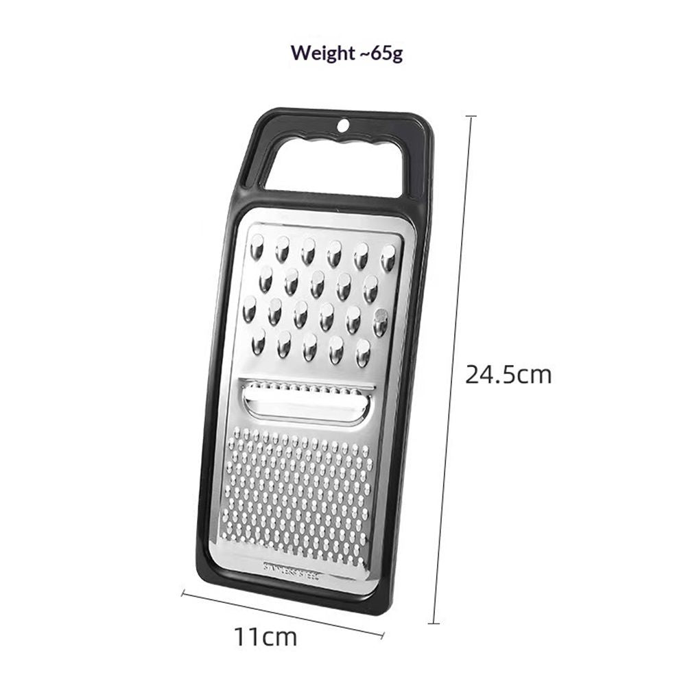 Chef Aid Grater Frame, black, Rectangular, Non-Slip, Multifunction Tool for Kitchen Prep（24.5 x 11cm）
