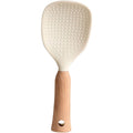 2 Pcs Standing Silicone Rice Spoon Paddle with Wood Handle, Nonstick Standing Rice Cooker Spatula for Kitchen Cooking
