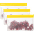 16 Pack Dishwasher Safe Reusable Snack Bags, BPA Free Storage Bags, Extra Thick Leakproof Freezer Bags Free Lunch Bags Food Storage（only bag）