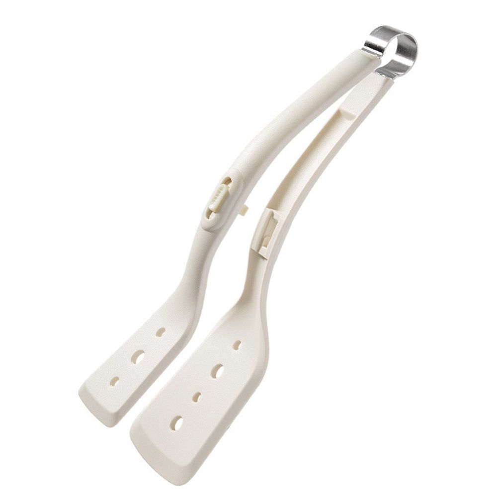 2-in-1 Silicone Spatula Tongs - Heat-Resistant Food Turner & Tongs for Flipping Fish, Steak, Pancakes - Non-Scratch, BPA-Free (White)