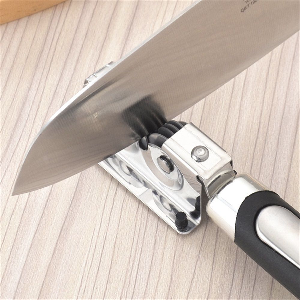 2 pack Knife Sharpener, Kitchen Knife Sharpeners,Rotating Steel Wheel Sharpening Discs,Manual Knife Sharpening Tool for Kitchen,Home