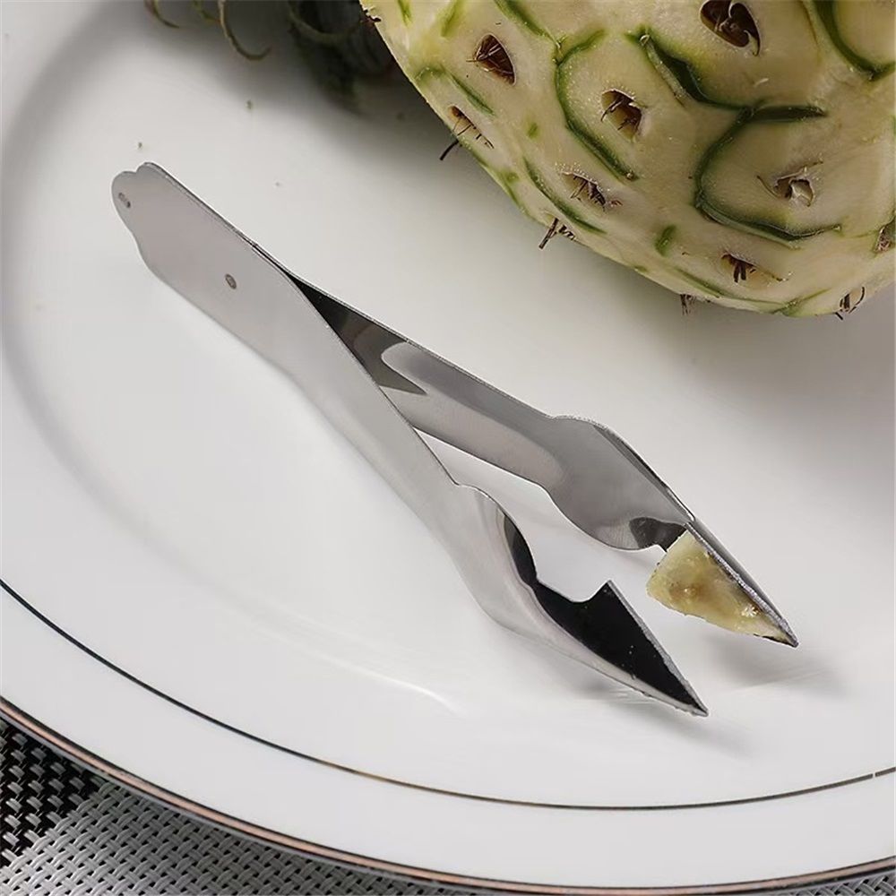6 PCS Stainless Steel Pineapple Eye Remover Pineapple Seed Clip for Kitchen, Eye Clip Stainless Steel Pineapple V Shape Pineapple Eye Cutter for Home Kitchen Fruit Store Supermarket