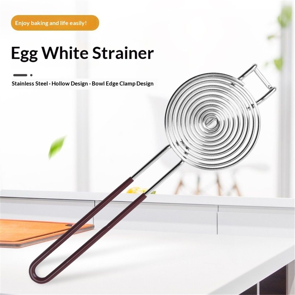 2 pack Egg Separator Food Grade Stainless Steel Egg Yolk White Separation Tool, Kitchen Gadget Cooking/Baker Tool (brown)