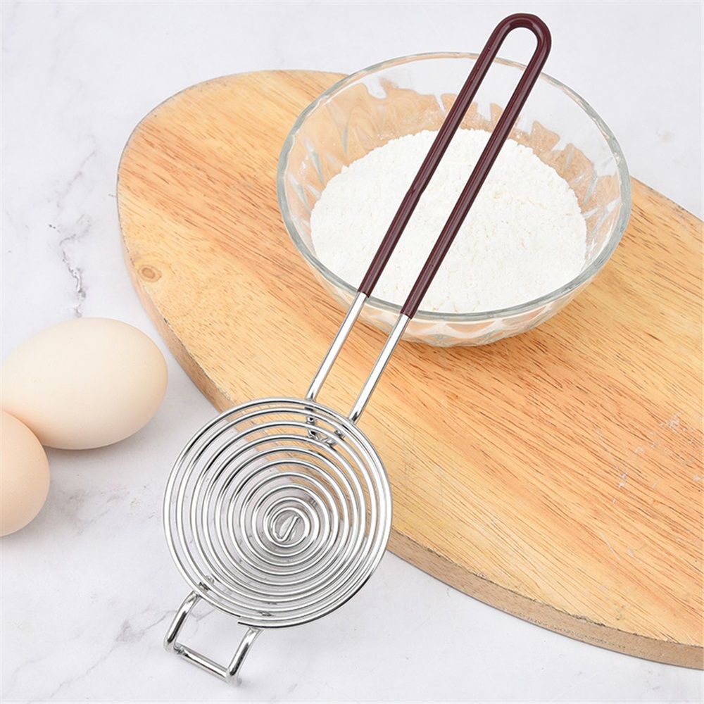 2 pack Egg Separator Food Grade Stainless Steel Egg Yolk White Separation Tool, Kitchen Gadget Cooking/Baker Tool (brown)