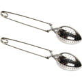 2 Pcs Brewing Spoons Hand Clip Design Tea Strainers Encrypted Filter Holes Tea Filter Tong for Loose Leaf Tea and Mulling Spices