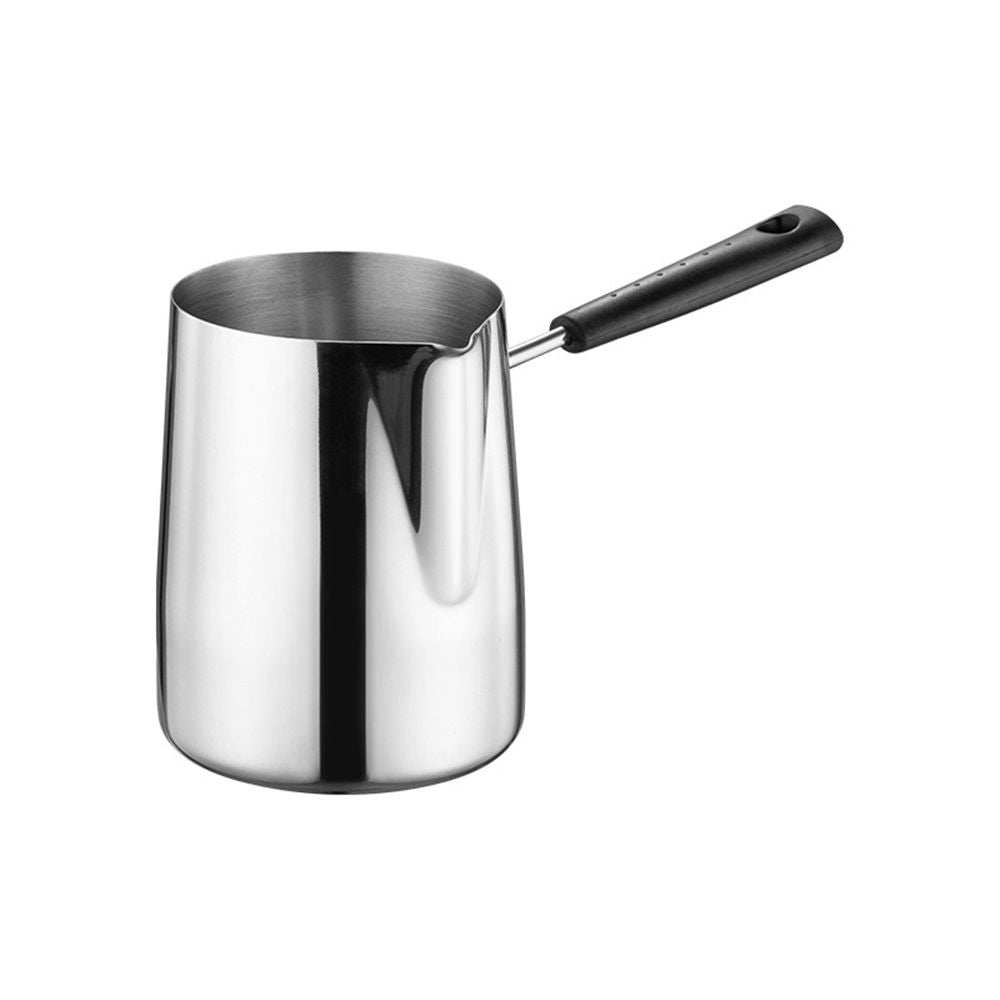 Stainless Steel Milk Frothing Jug - 350ml Long-Handle Pitcher