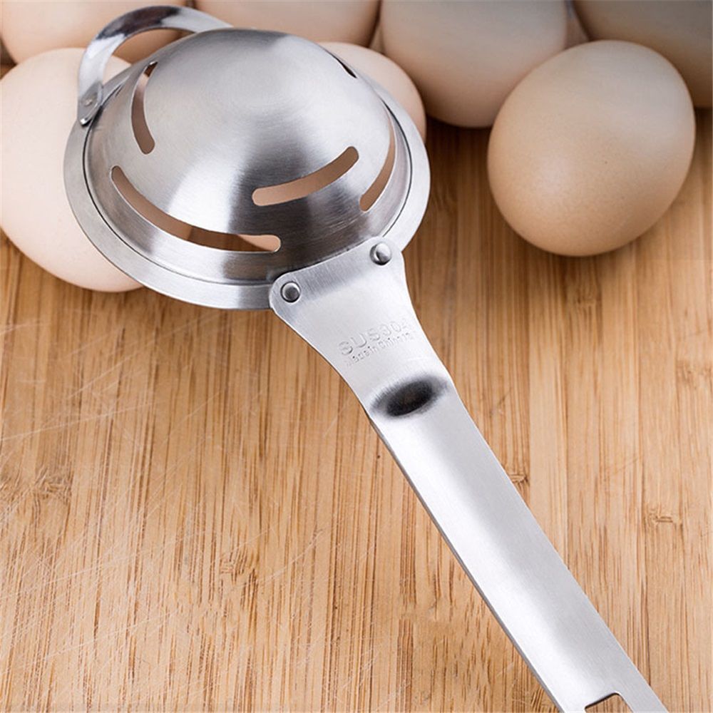 2 pack Stainless Steel Egg Yolk White Separator for Raw Eggs,6-Hole Design, Quick Egg Yolk & White Separation, Kitchen Tool for Cooking & Baking