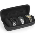 Watch case for travel and storage, hard 3 slots Watch Roll Organizer for Men and Women（does not include a watch）