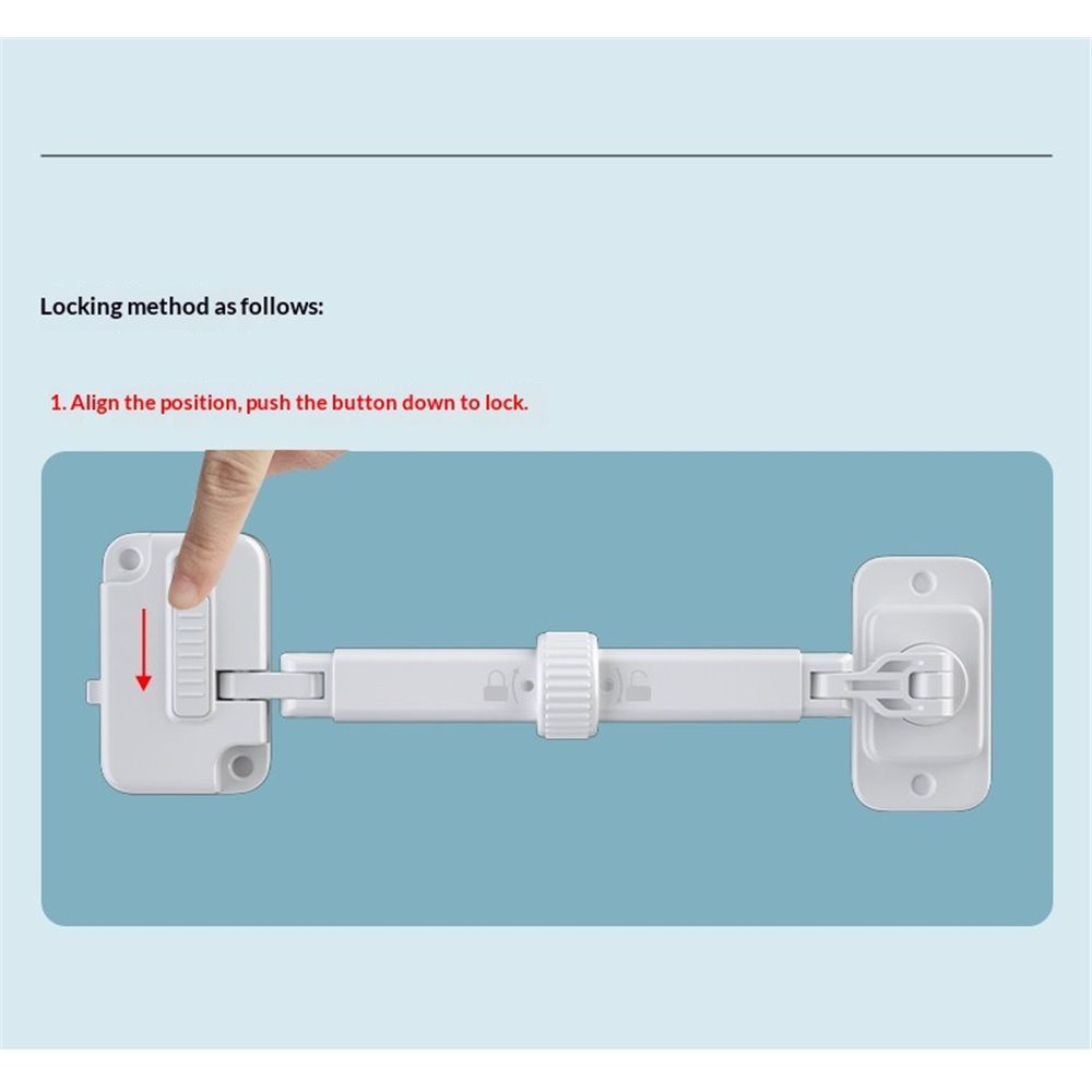 2x Child Proof Window Restrictor Adjustable Baby Safety Lock White