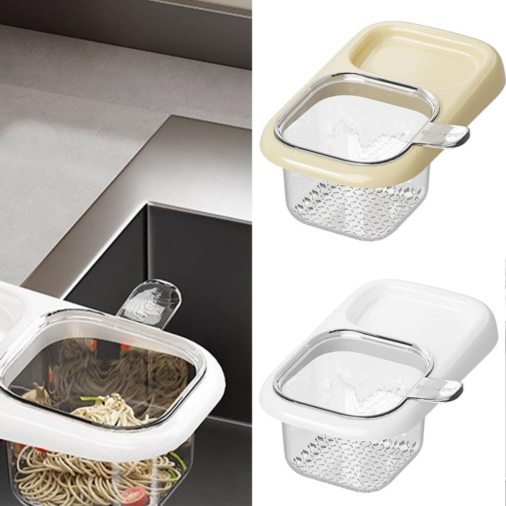 White self-designed Sink Drain Basket, Detachable Kitchen Food Residue Filter Strainer Holder for Leftovers Tea Leaves Waste Water Draining Rack