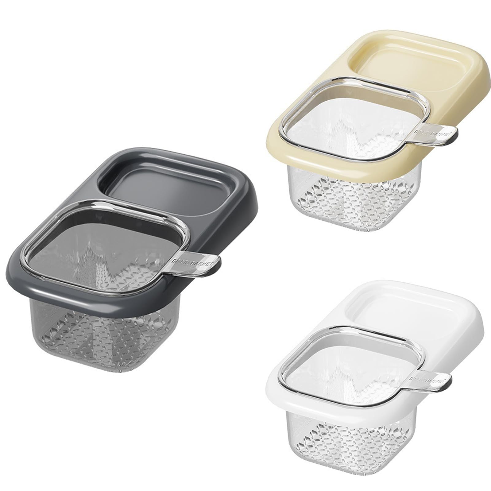 Milky white self-designed Sink Drain Basket, Detachable Kitchen Food Residue Filter Strainer Holder for Leftovers Tea Leaves Waste Water Draining Rack