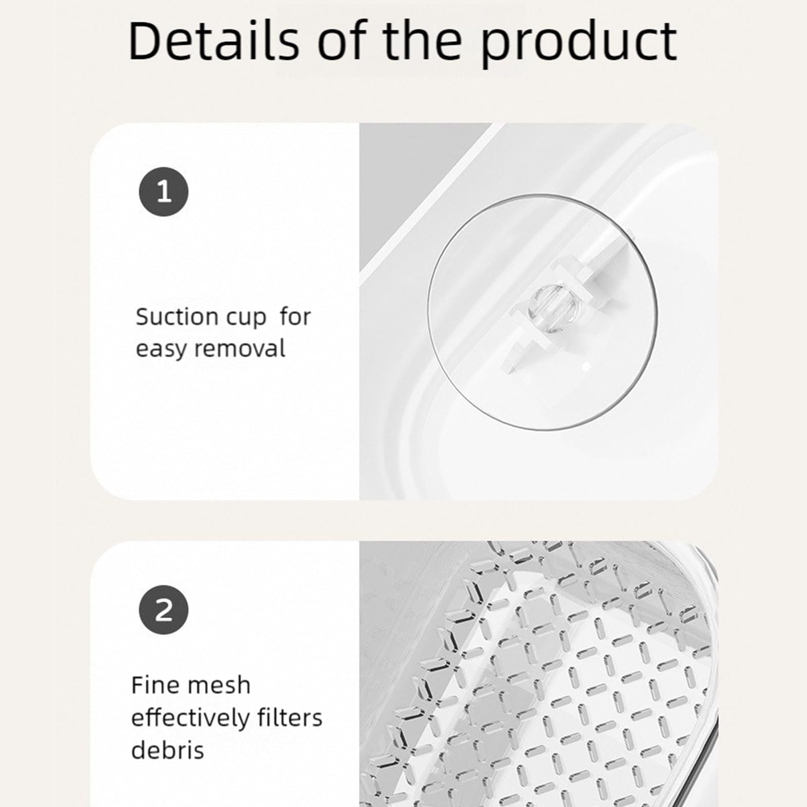 Ash self-designed Sink Drain Basket, Detachable Kitchen Food Residue Filter Strainer Holder for Leftovers Tea Leaves Waste Water Draining Rack
