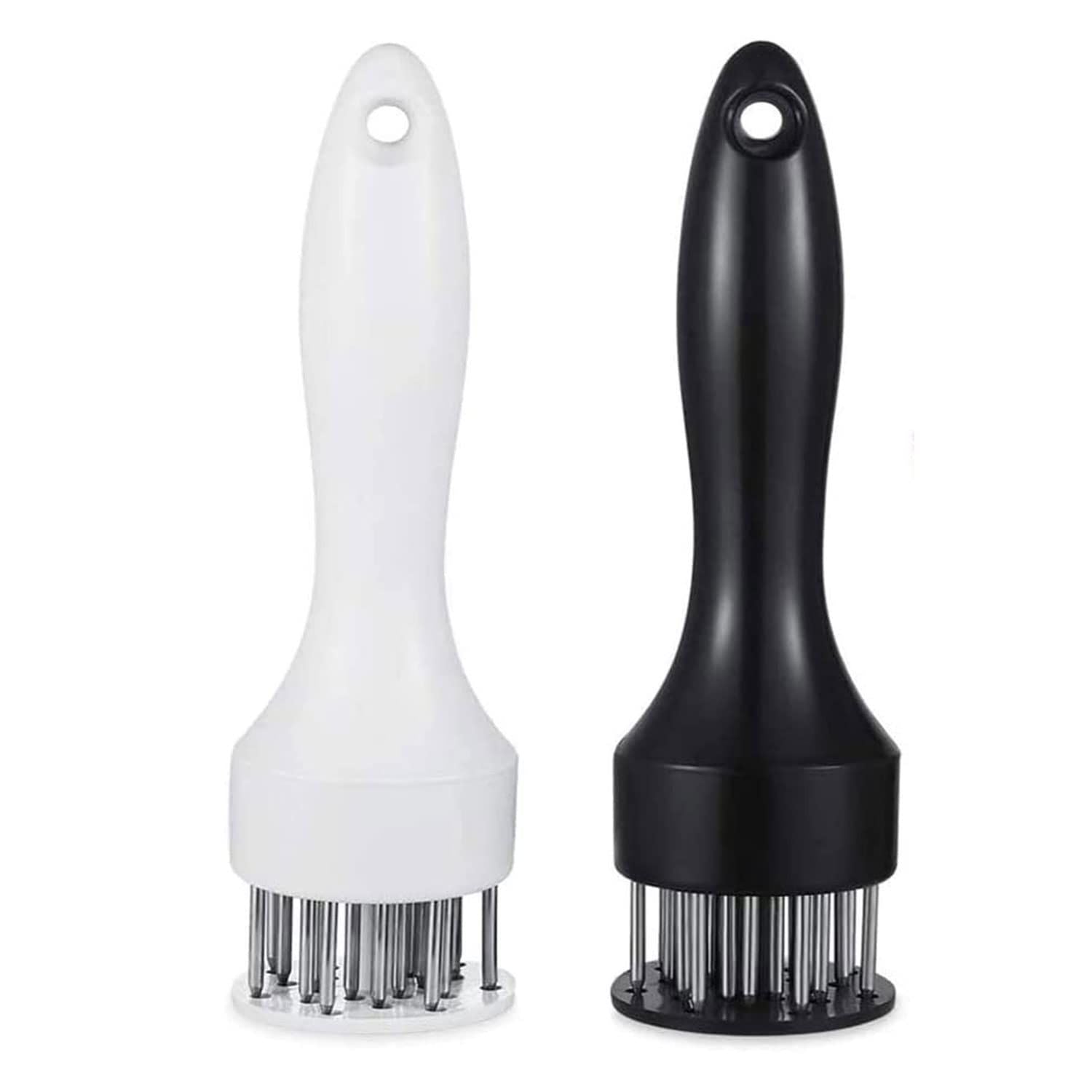 Black – 21 Needles Food-Grade Stainless Steel Meat Tenderizer, Household Manual Steak Tenderising Tool, Meat Piercing Breaker for BBQ Beef, Pork & Chicken