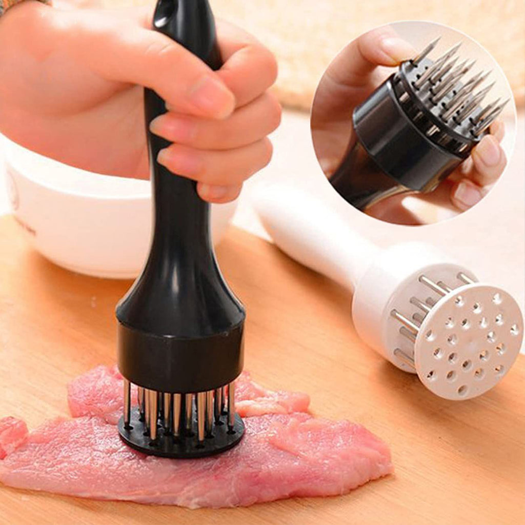 Black – 21 Needles Food-Grade Stainless Steel Meat Tenderizer, Household Manual Steak Tenderising Tool, Meat Piercing Breaker for BBQ Beef, Pork & Chicken