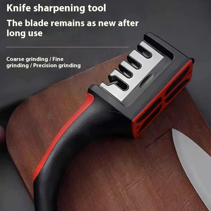 Four sections Handheld Diamond Knife Sharpener, Multifunctional Quick Sharpening Stone for Household Kitchen, Fast Blade Edge Restoration Tool