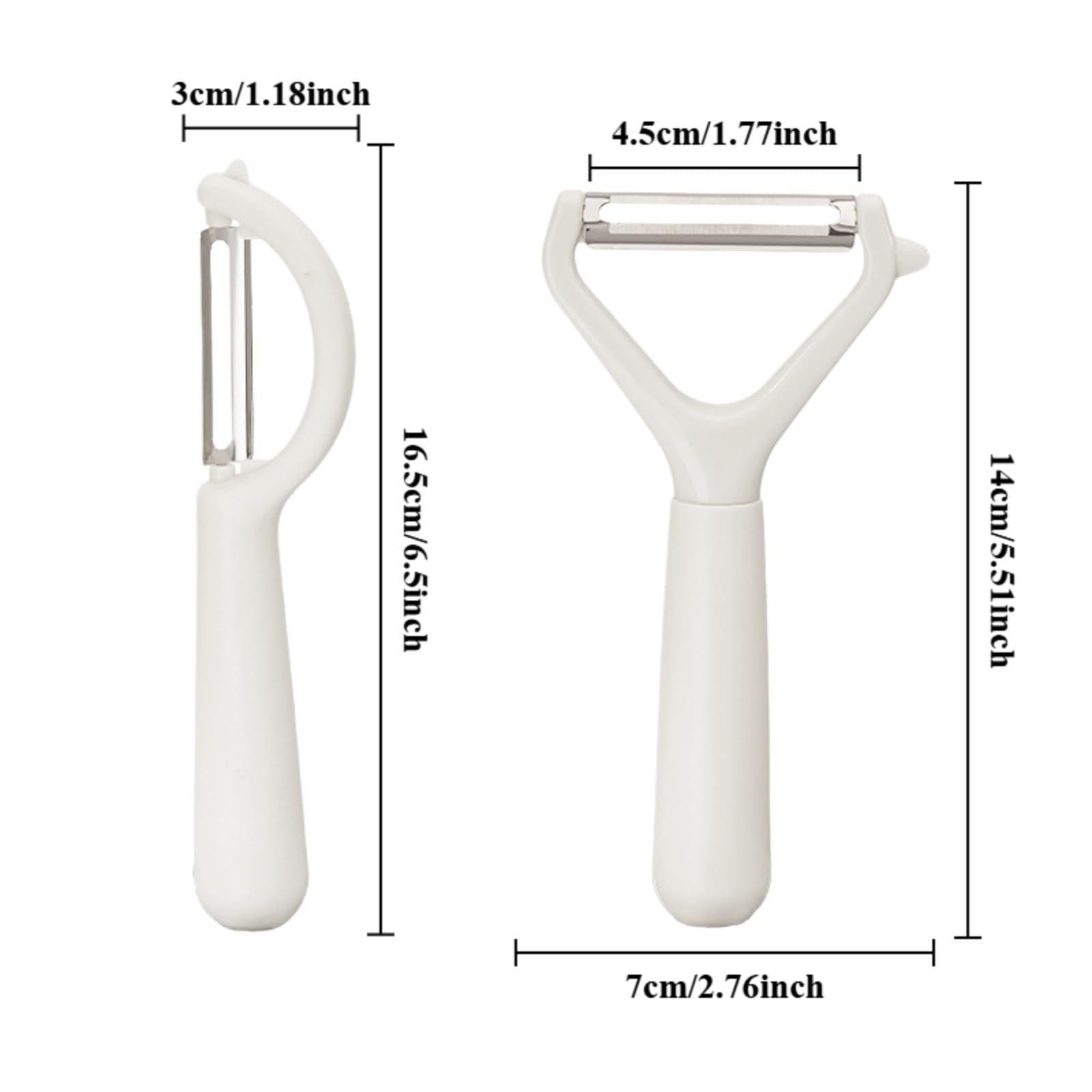Swivel Vegetable Peeler – Kitchen Peeling Tool for Potatoes, Carrots, Apples & Cucumbers, Multi-Functional Fruit and Vegetable Peeler, 5.51"x2.76"x0.39" (Mix 2)