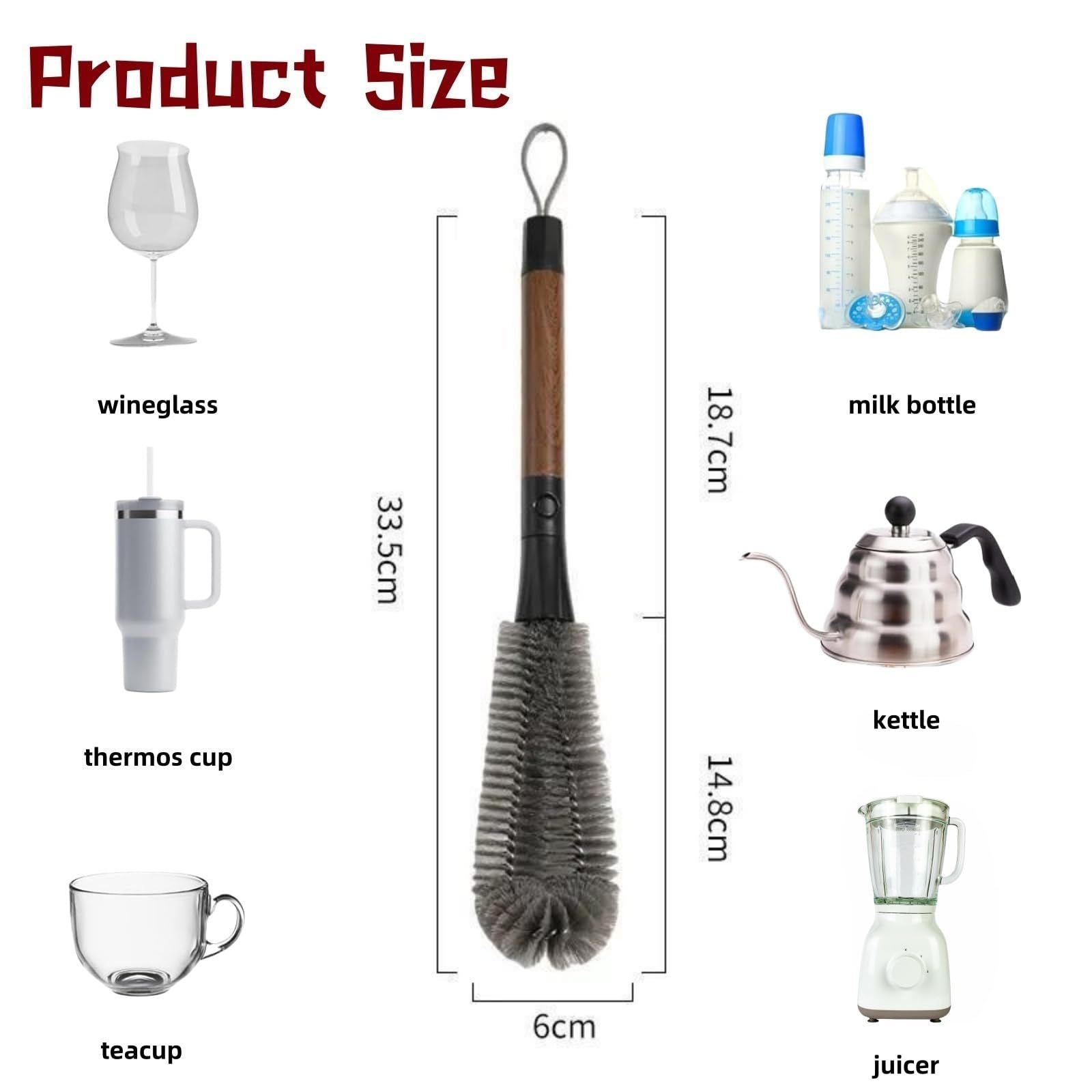 2 in 1 Cleaning Brush, Detachable Dual-Head Brush for Blender Cleaning Brush, Fruit Juicer Machine Clean Brush, Flexible Bendable Cup & Bottles Brush for Kitchen Appliances