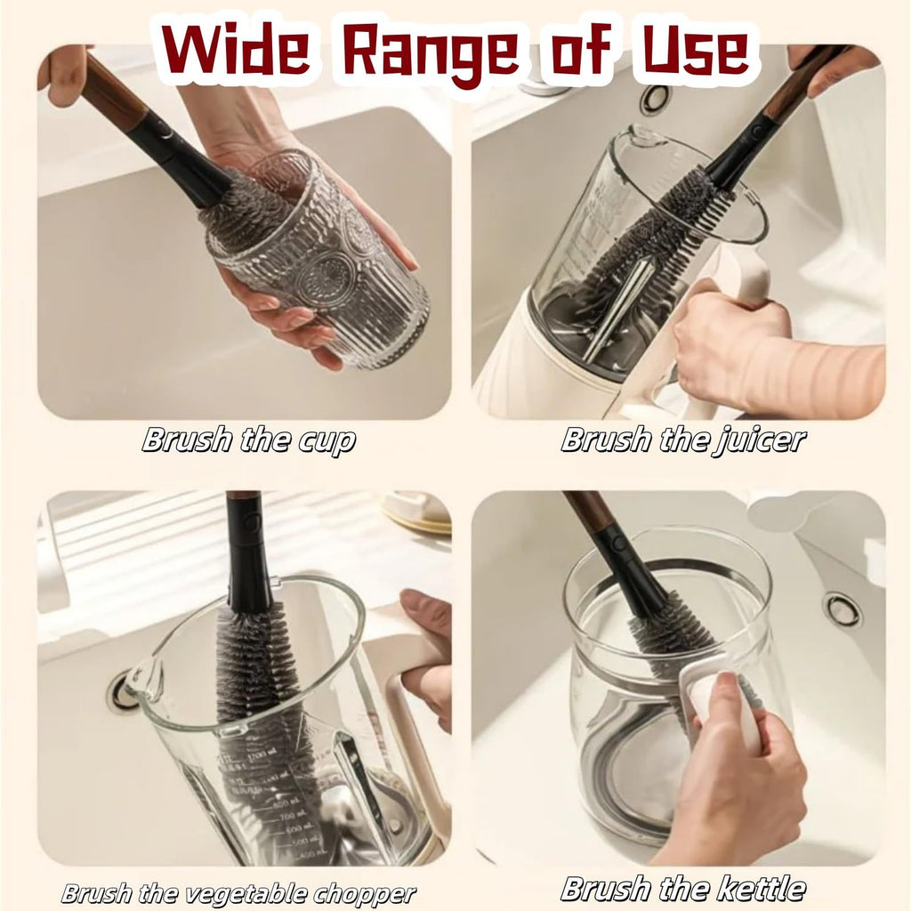2 in 1 Cleaning Brush, Detachable Dual-Head Brush for Blender Cleaning Brush, Fruit Juicer Machine Clean Brush, Flexible Bendable Cup & Bottles Brush for Kitchen Appliances