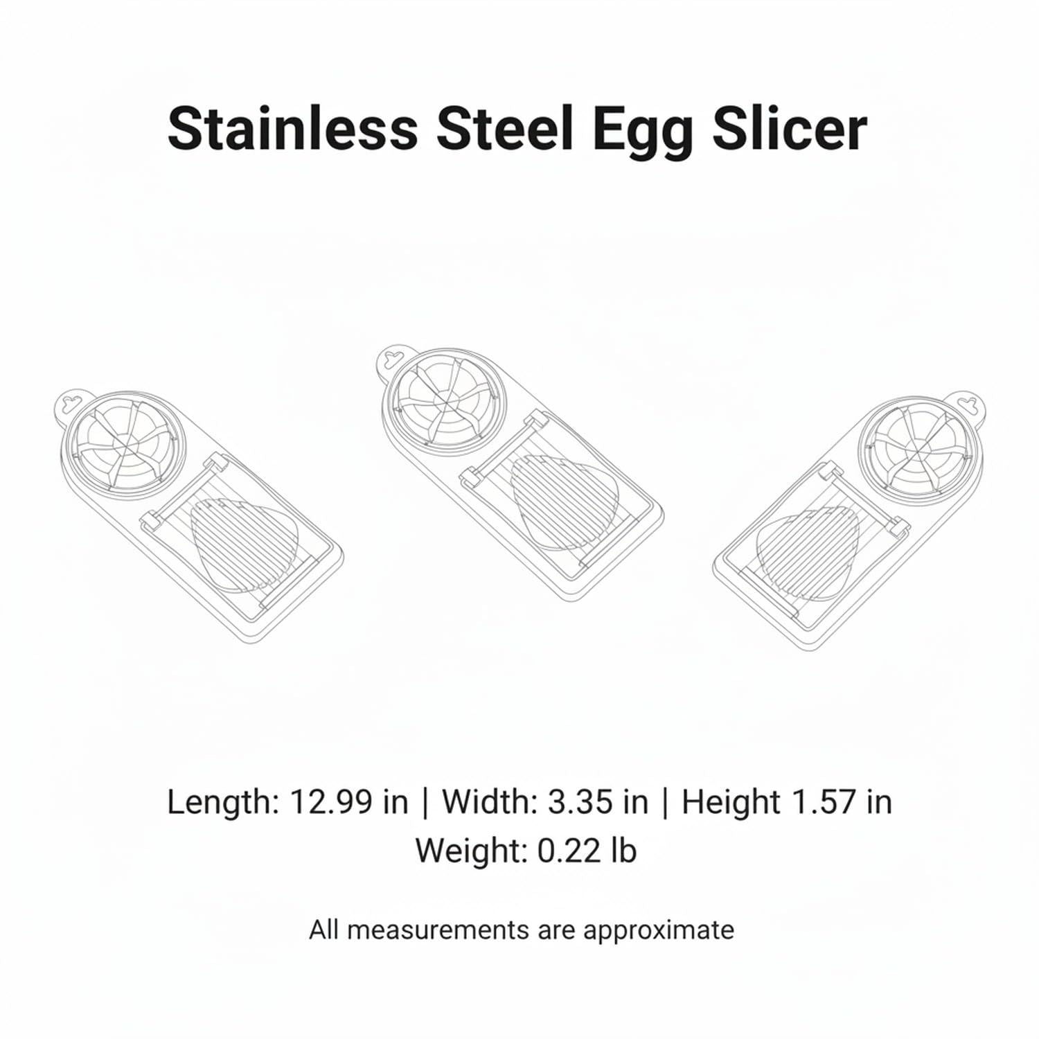 White Generic 1pcs Egg Slicer Vertical Cut Cutter Flower Type 2In1 Boiled Egg Slicer