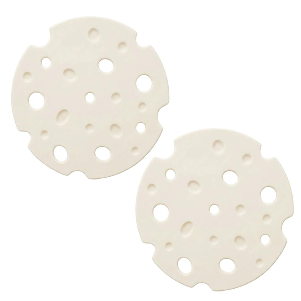 6‑Pack off white round Silicone Trivet Mat, Heat Resistant Non Slip, 6.3x6.3x0.4 Inches, Kitchen Table Protector for Bowls Plates Cups