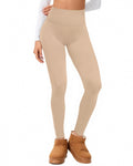 Black AU14 Women Lyocell High Waist Thermal Long Johns, Fleece Lined Slim Fit Base Layer Pants, Stretchy Warm Inner Thermal Leggings for Autumn Winter