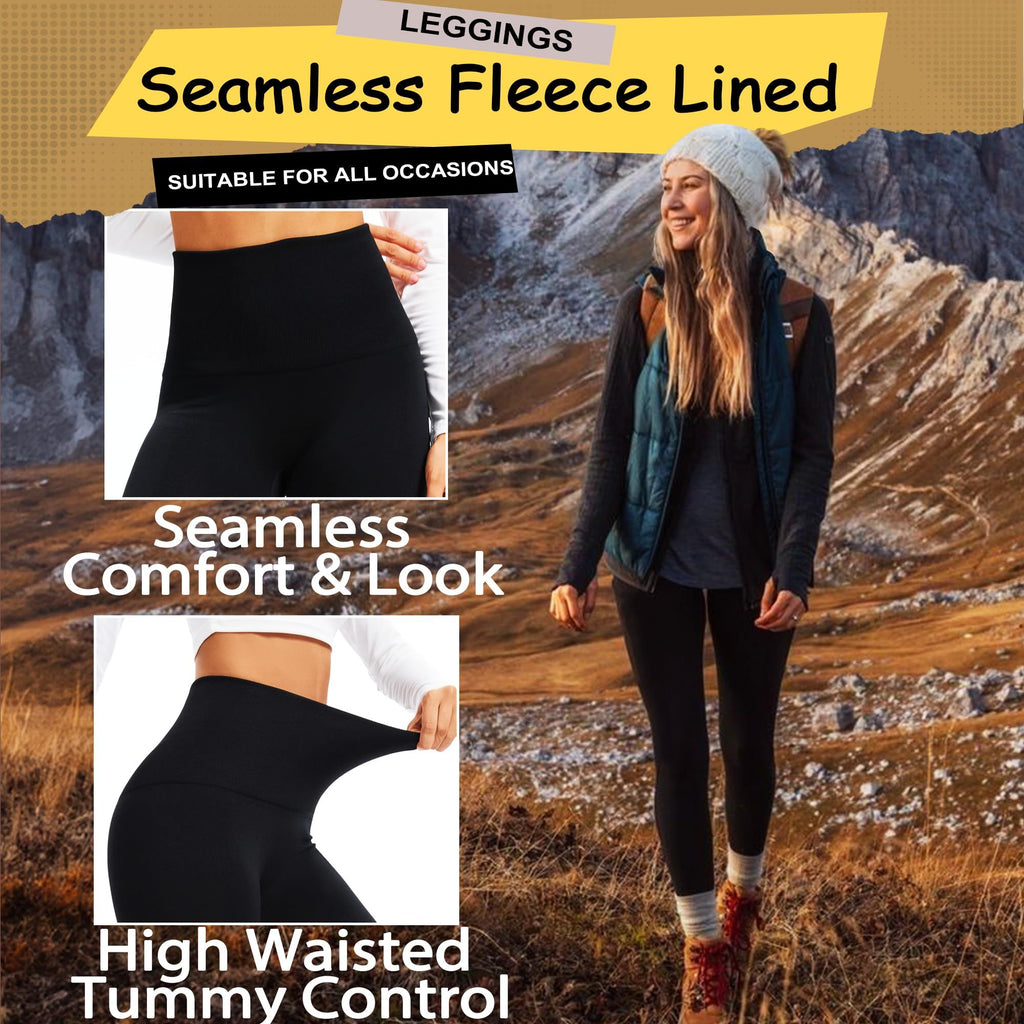 Foundation skin AU12 Women Lyocell High Waist Thermal Long Johns, Fleece Lined Slim Fit Base Layer Pants, Stretchy Warm Inner Thermal Leggings for Autumn Winter