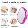 Pink Crystal Hair Eraser for Women Men, Reusable Painless Body Hair Remover, Portable Exfoliation Epilator Tool to Remove Hair on Arms Legs Back