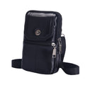 Black genuine Leather Men’s Crossbody Waist Bag, Multifunctional Belt Pouch, Portable Outdoor Phone & ID Card Holder, Casual Fanny Pack for Daily‑use