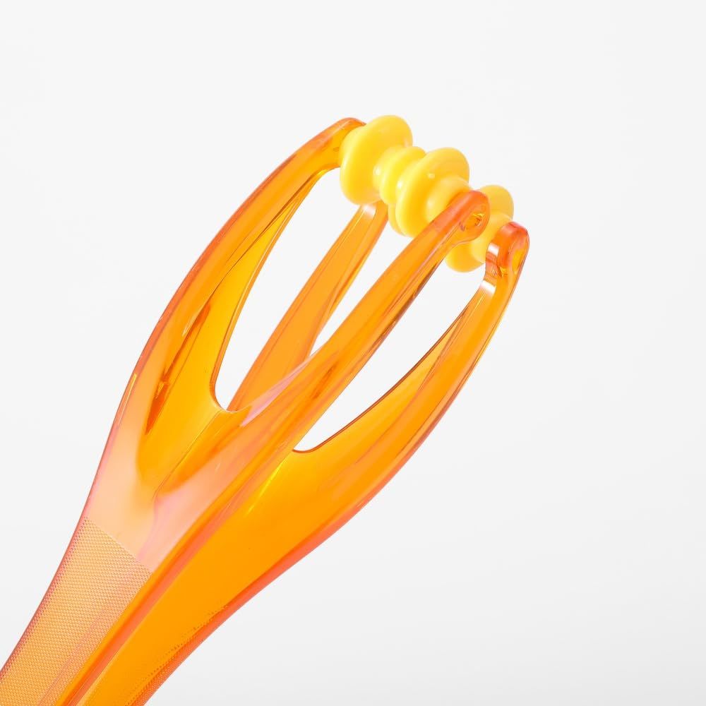 2Pcs Foot & Finger Roller Massager, Amber‑Colored Plastic Acupoint Massage Tool, Boost Blood Circulation, Relieve Finger Pain and Stress for Hands and Feet
