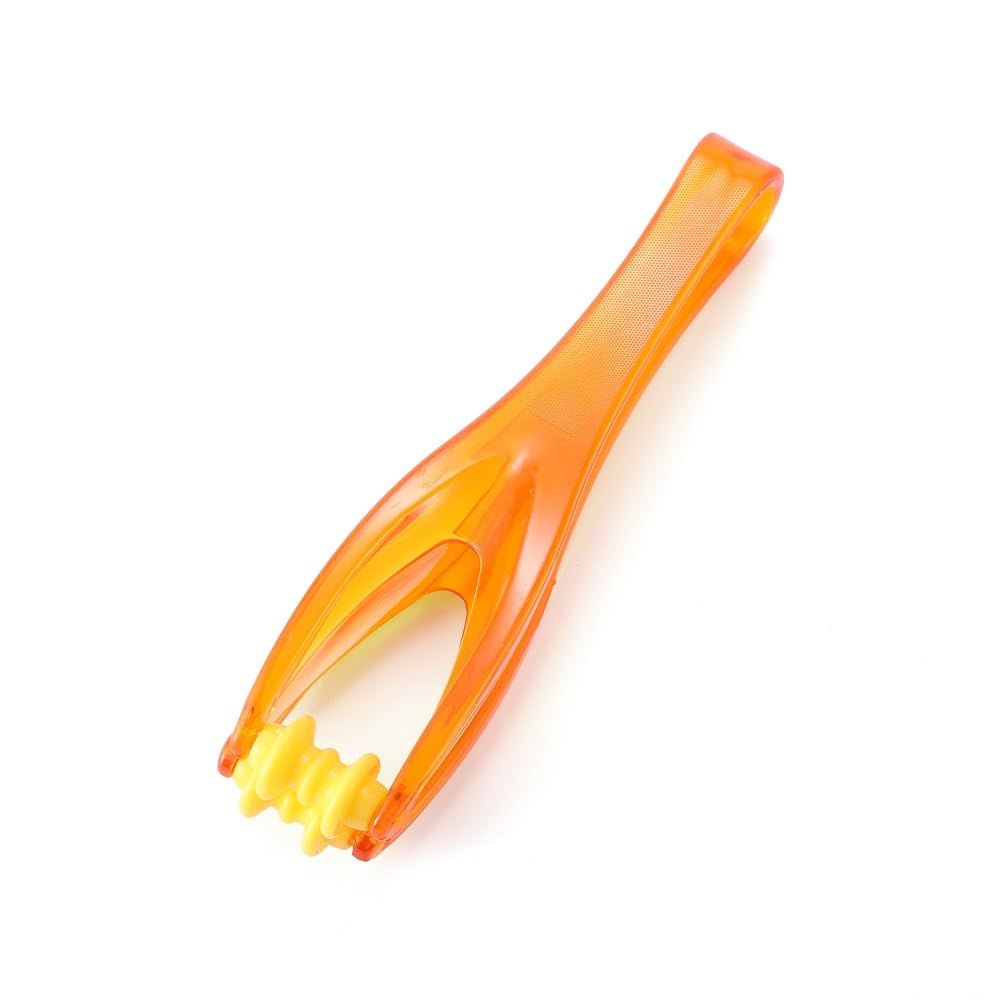 3Pcs Foot & Finger Roller Massager, Amber‑Colored Plastic Acupoint Massage Tool, Boost Blood Circulation, Relieve Finger Pain and Stress for Hands and Feet