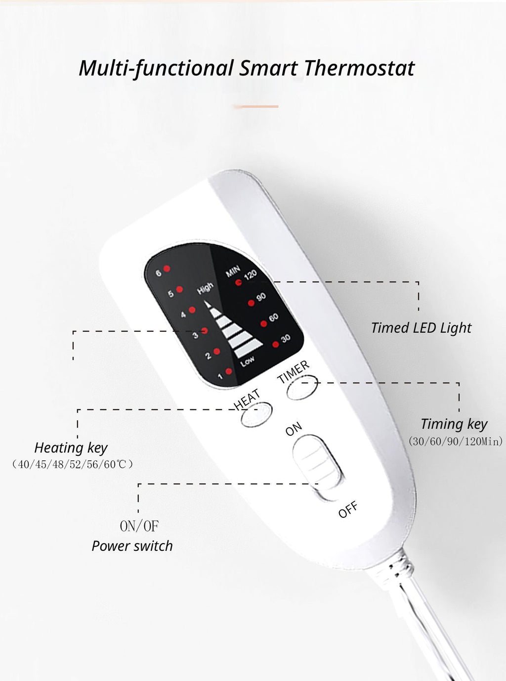 Heating Foot Warmer Mat Silver Grey