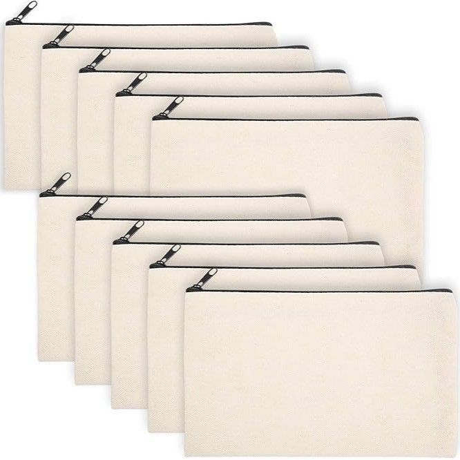 15 Pack Canvas Zipper Pencil Bag 12×21cm