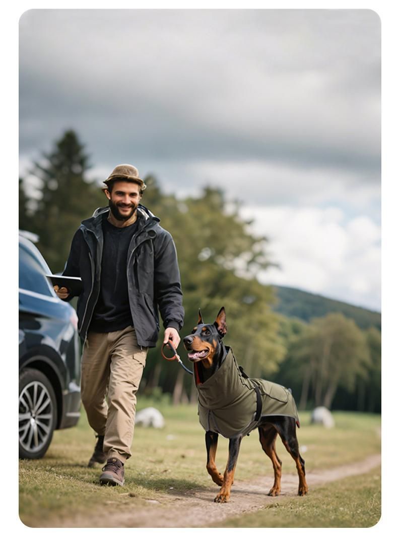 Dog Winter Fleece-Olive Green M