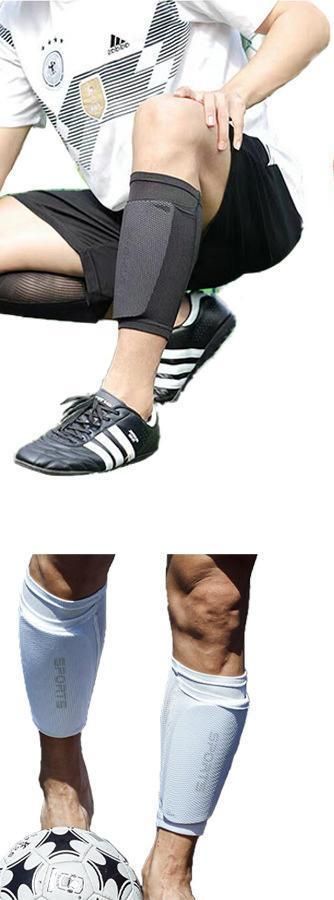 2 Pairs Soccer Shin Guard Sock Blue Size S