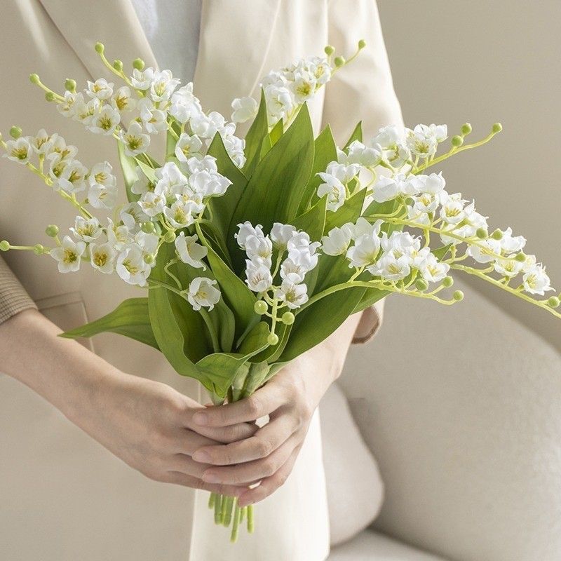 Artificial Purple Lily of The Valley, Dreamy Decor, 5 Pack