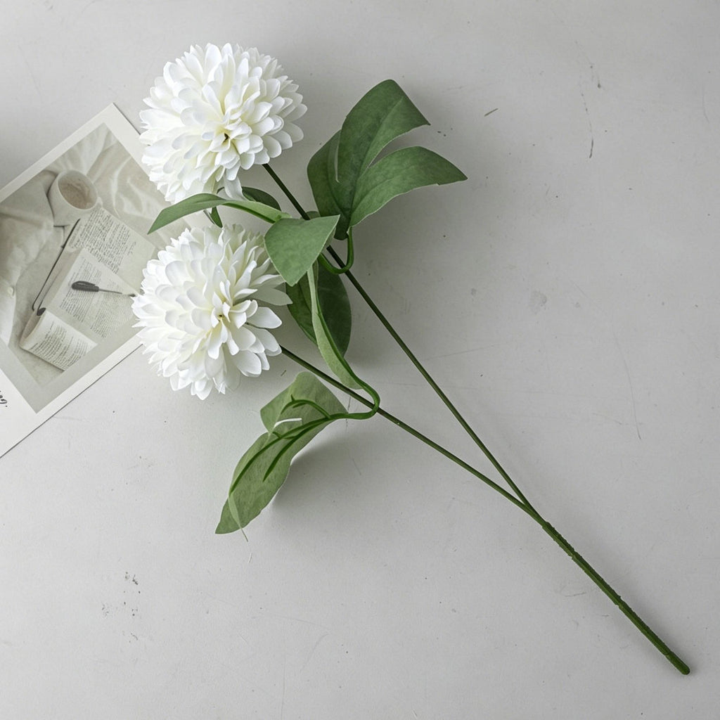 Artificial Hydrangea, Pure White Gentle Decor, 7 Pack