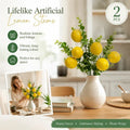 Style B 5 Fork Lemon Bouquet Tabletop Floral Decor Set of 2