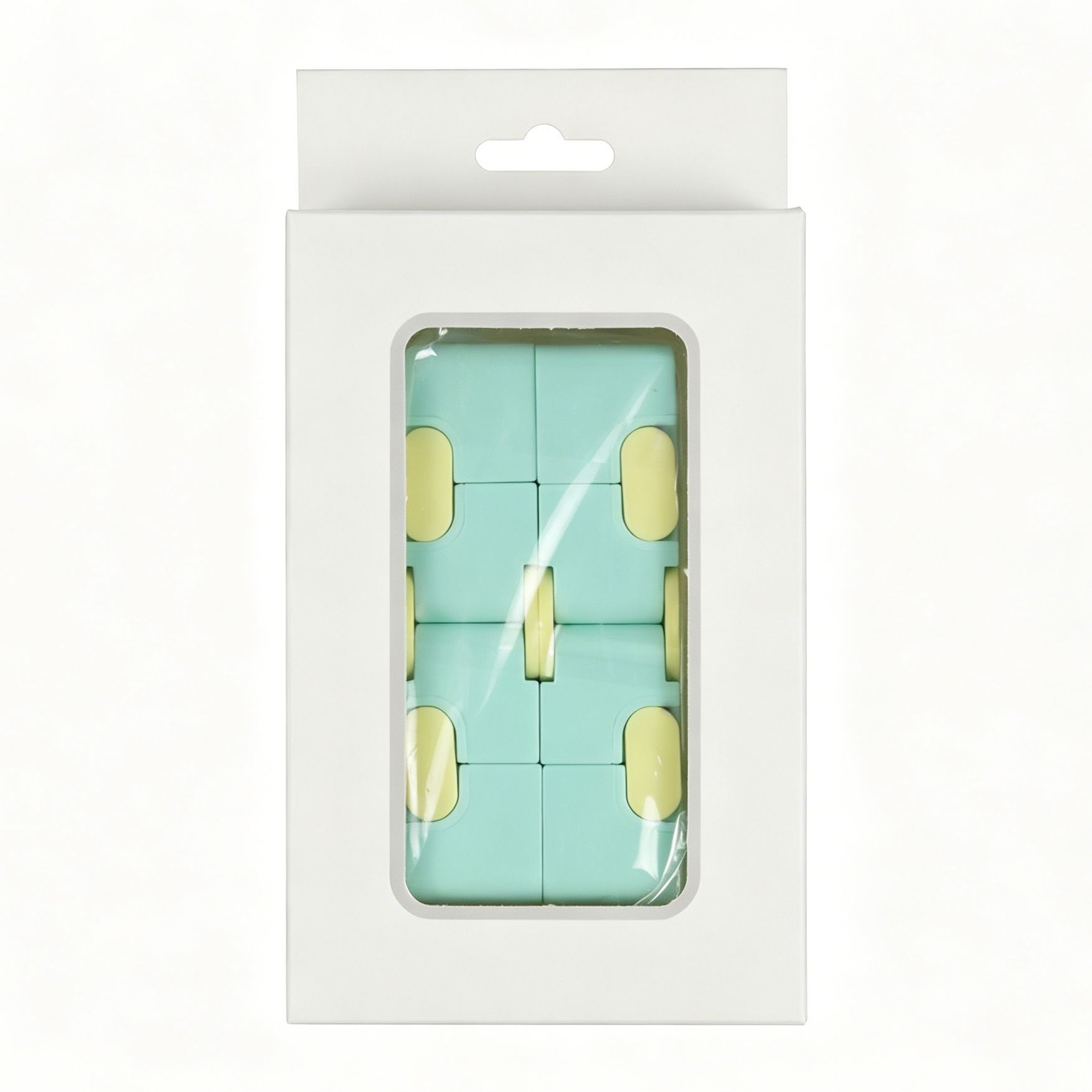 2pk Pastel Green & Yellow Infinity Fidget Cube