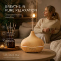 Onion Wood Grain Aroma Diffuser, Light Wood + Remote, 24V AU Plug, Holiday Present