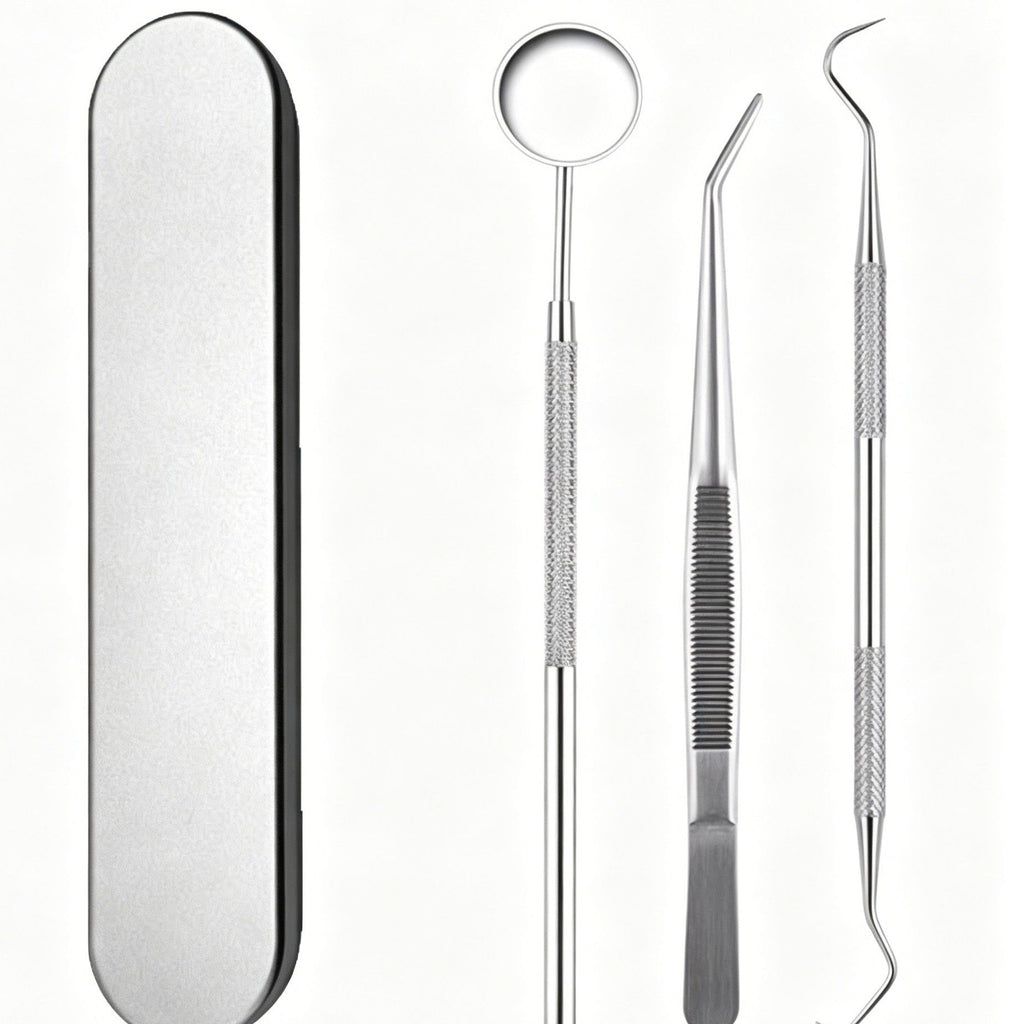3pcs Style A Dental Tools Kit Mouth Mirror Scaler Probe